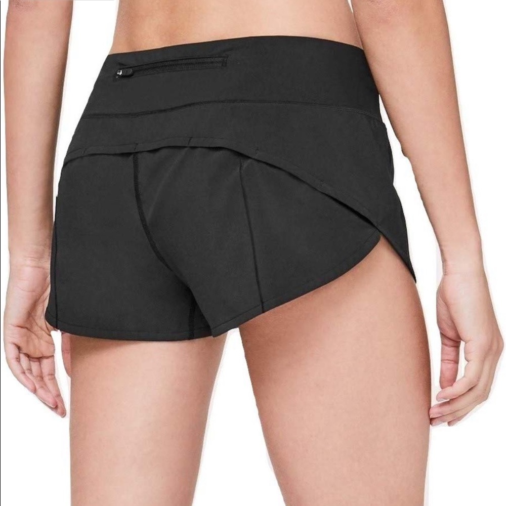 lulu lemon run speed short black